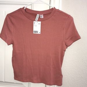 Ribbed short sleeve shirt